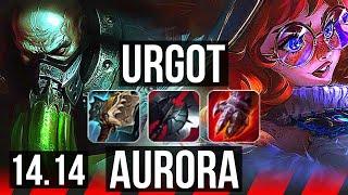 URGOT vs AURORA (TOP) | Quadra, Rank 9 Urgot | EUNE Grandmaster | 14.14