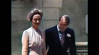 The Wedding of Edward and Wallis Simpson in 1937 in colour!