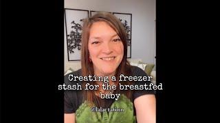 Creating a milk stash for the breastfed baby