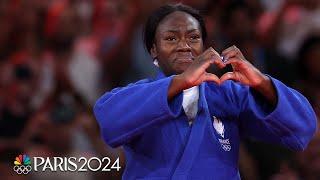 France's Clarisse Agbegnenou RELISHES judo bronze with hometown crowd | Paris Olympics | NBC Sports