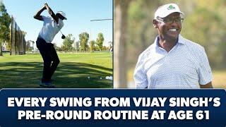 Vijay Singh flushing golf balls for 24 minutes