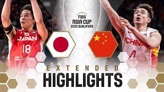 Japan  vs China  | Extended Highlights | FIBA Asia Cup 2025 Qualifiers