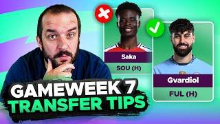 SELL SAKA?  | FPL TRANSFER TIPS | GAMEWEEK 7 | Fantasy Premier League Tips 2024/25