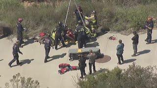 Rescuers pull trapped woman from Poway storm drain | NBC 7 San Diego