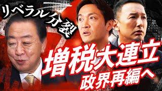 【政界再編】自民立憲の増税大連立で「増税vs減税」時代へ！イデオロギーの左右対決から「緊縮財政vs積極財政」の上下対決へ対立軸が変わる！格差是正を訴えるリベラルが財務省を信奉する矛盾が露呈する