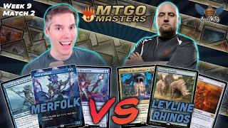 Merfolk vs Leyline Rhinos | MTG Modern | MTGO Masters | Week 9 | Match 2