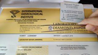 Amazing 3 CT #labgrown ideal cut diamond g si1 best quality at wholesale supply