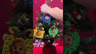 Easy CoComelon Christmas Crafts! DIY Ornaments 1-2-3! #cocomelon #shorts