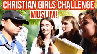 Christian girls challenge Muslim! Mansur Vs Christian Girls | Speakers Corner | Hyde Park