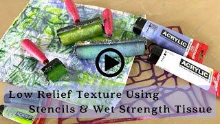 Creating Low Relief Texture With Elizabeth's Stencils