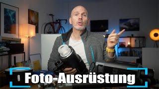 Fotografie-Ausrüstung - Fotorucksack, Stativ, Blitz, Taschenlampe