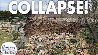 Unexpected Wall COLLAPSE! | Back to Work in the Château Gîte