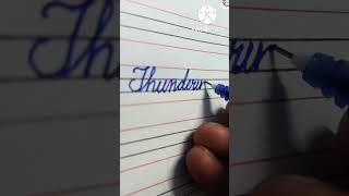 #shorts#easy and beautiful cursive handwriting #thundering#learn & write