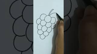 grapes drawing  / how to draw grapes  #shorts #youtubeshorts #easydrawing #drawing