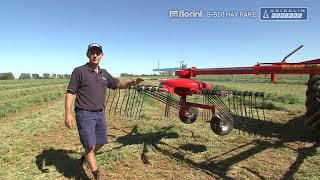 Guidolin Agrimac Demonstration of a Fiorini S-550 Hay Rake