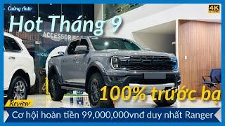 Giảm 100% trước bạ FORD RANGER 2024. Lăn bánh thấp hơn giá niêm yết?