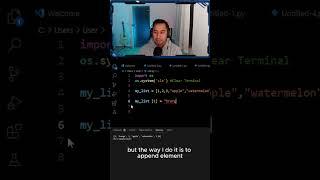 How to append elements list in Python #programminglanguage #phython #coding #dataanalytics