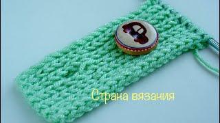 Петля для пуговицы (вертикальная) без отрыва нити. Buttonhole (vertical) without thread break.