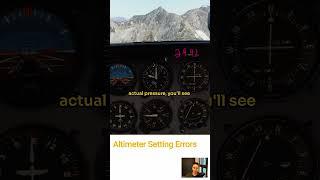 Dangerous Altimeter Setting Error Explained ️ #shorts