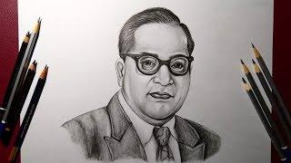 How to draw Dr BR Ambedkar step by step