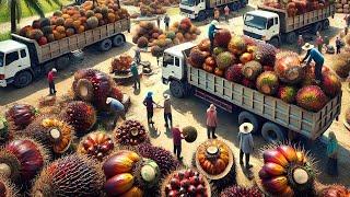 Farmers Harvest Millions Of Tons Of Fruit To Produce Oil - Processing Factory