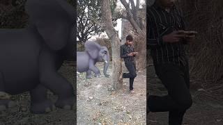 ￼Yar Tera hero khalnayak ho gaya ￼Tree ME ghusne wala animal video #funny #vfx #video #golukumarvfx