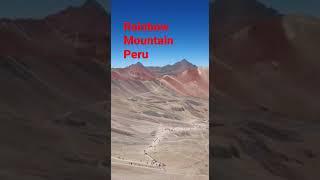 This is Rainbow Mountain  in Peru #youtubeshorts #worldtravel #rainbowmountain