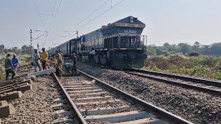 between track maintenance UP/DN trains /Humsafar exp/ Rajdhani exp/ special train/ Freight train.