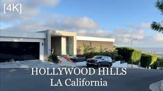 Hollywood Hills - Los Angeles California - driving tour [4K]