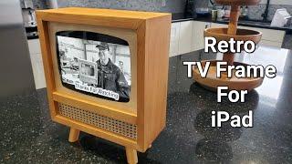 Wooden Retro Tv Frame For iPad