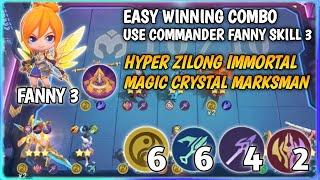 NEW GAMEPLAY FANNY SKILL 3 | HYPER ZILONG IMMORTAL MAGIC CRYSTAL MARKSMAN MAGIC CHESS MOBILE LEGENDS