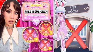 Only Using FREE ITEMS For Every Round In Dress To Impress