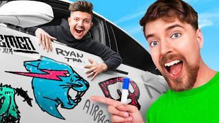 100 YouTubers Signed My Tesla!