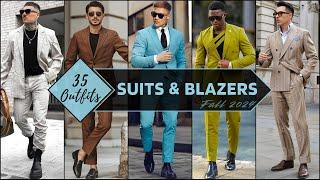 35 Suits & Blazers Outfit Ideas | Fall 2024 | Men's Fashion