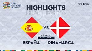 HIGHLIGHTS - España vs Dinamarca | UEFA Nations League 2024 | TUDN