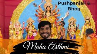 Maha Pushpanjali  & Maha Bhog Asthmi Durga Puja Fort William|Vlog#62