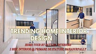 Modern & Unique 2BHK Home interior design Home tour by Satyam interiors, Modular Acrylic kitchen