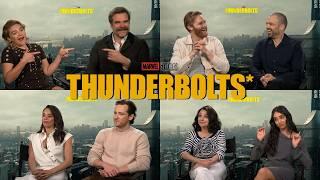 THUNDERBOLTS* interviews Florence Pugh, Sebastian Stan, David Harbour,cast & director -April 26,2025