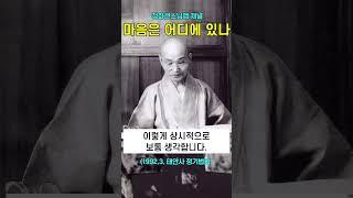 마음은 어디에 있는가 청화스님