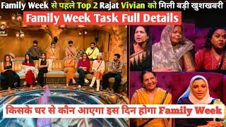 Bigg Boss 18: Family Week Task Full Details Good Update For Rajat Dalal Vivian Dsena Karanveer Mehra