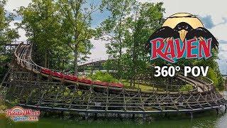 The Raven Roller Coaster 360° POV | Holiday World