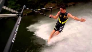 World Champions Barefoot skiing behind the Nautique Sport 200