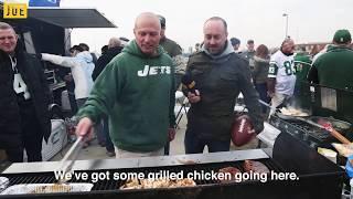 NFL tailgate parties are a slice of heaven. Steaks, chicken wings, beer!