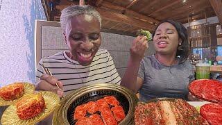 After Arriving Korea, My Mom TRIES Korean BBQ for the First Time!