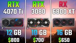 RTX 4070 Ti vs RTX 3080 vs RX 6800 XT | Test in 7 Games