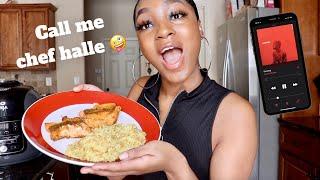 Cooking with Simply Halle | Air Fried Salmon Recipe!