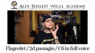 Alex Shelest Vocal Lessons - Flageolet Register / 3d passagio / C6 full voice