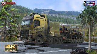 Truckers of Europe 3| muddy CATERPILLAR volvo | realistic ultra HD gameplay