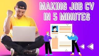 Making Job CV In 5 Minutes | tourstipsandtravel