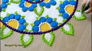 Colourful rangoli design for maha shivratri l rangoli by keerthi l त्योहारों के लिए रंगोली डिजाइन